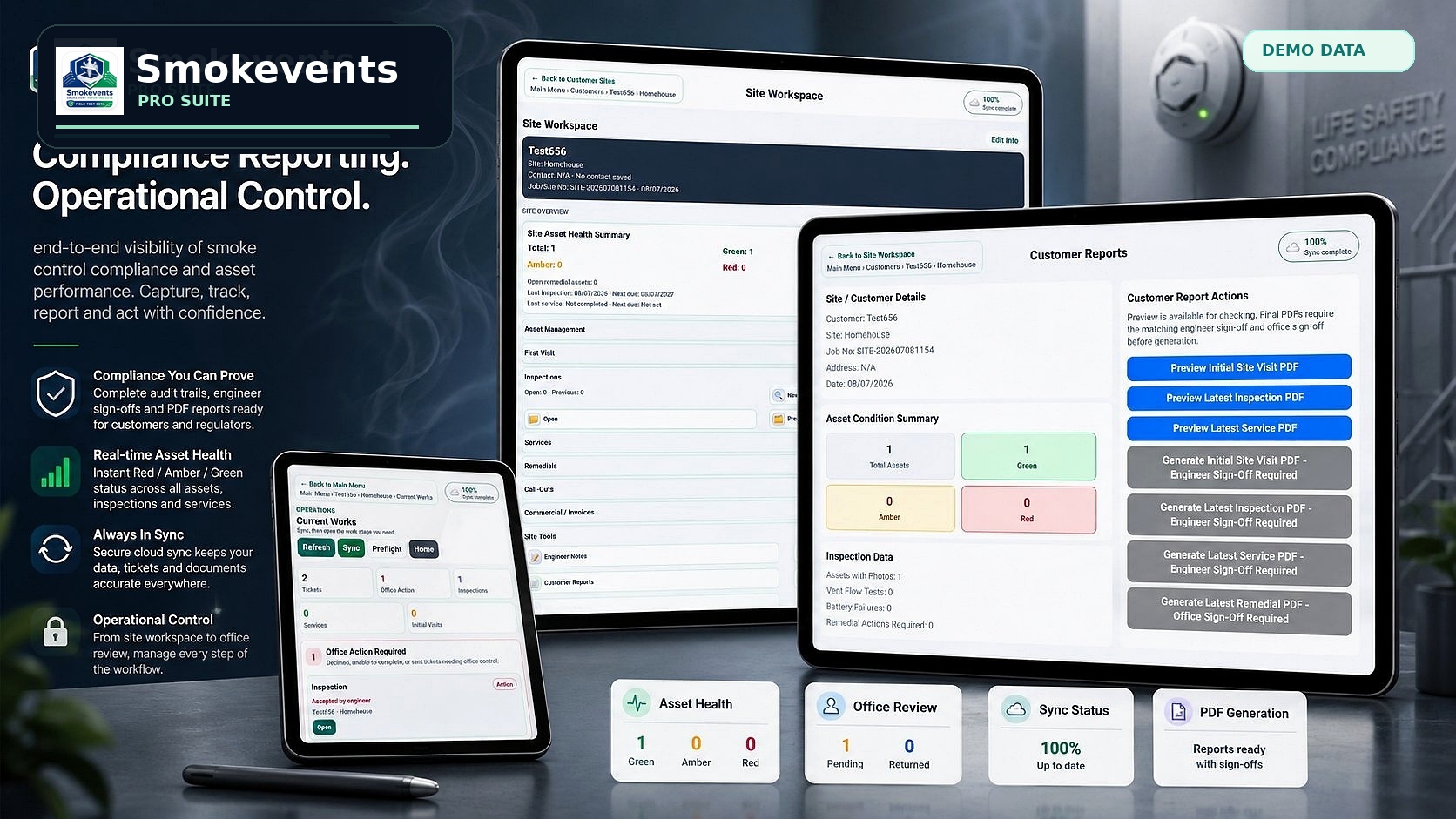Smokevents compliance reporting product scene